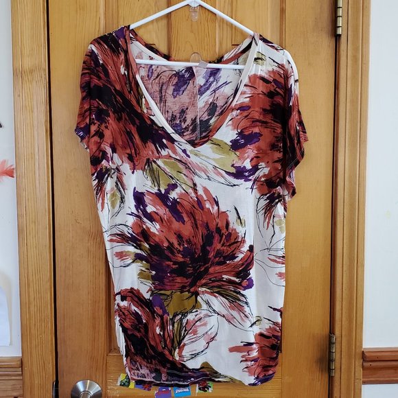 LC Lauren Conrad Tops - Lauren Conrad Multi-Color Rayon Tunic Size Medium